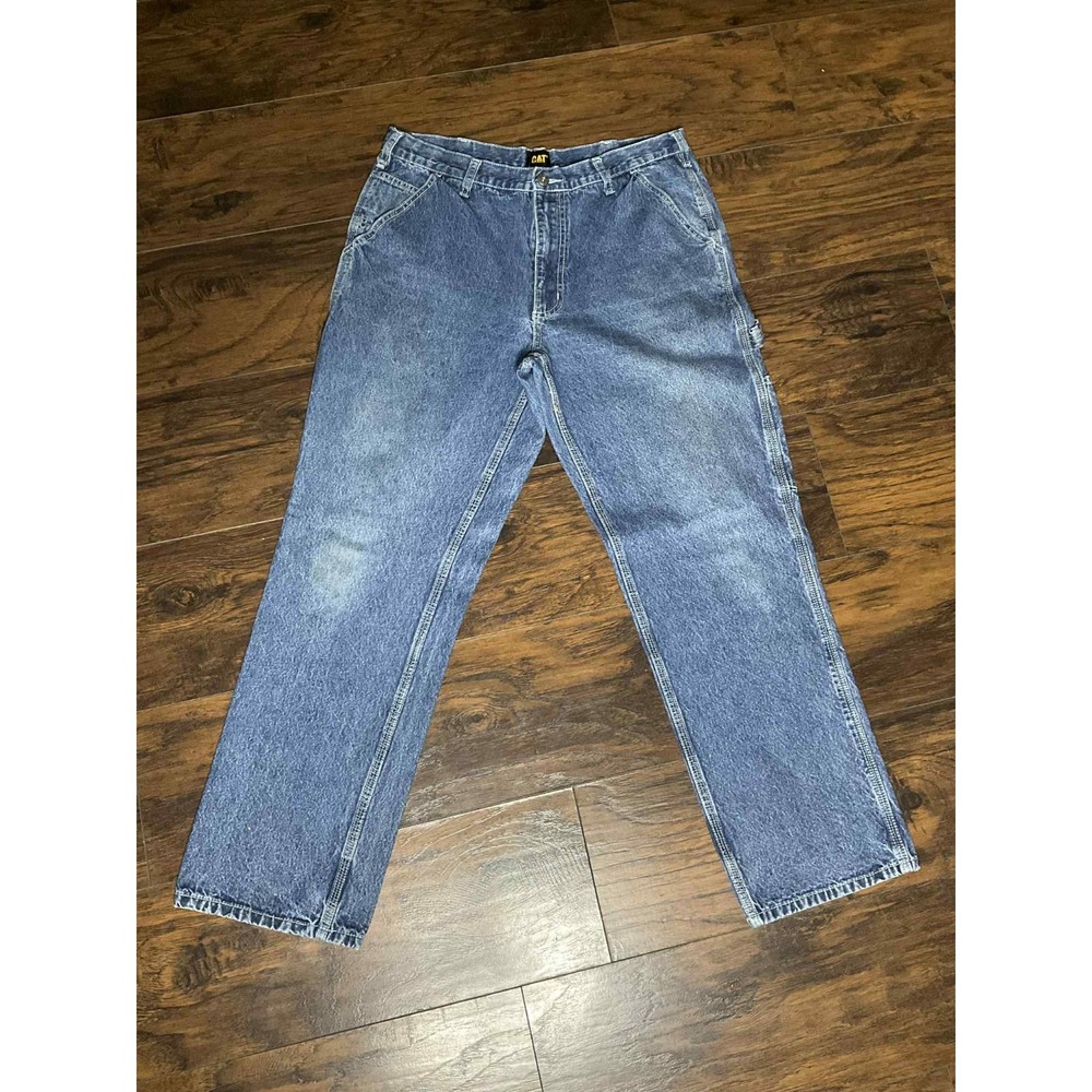 MEN'S BLUE DENIM CAT2 CARGO JEANS Size 34 X 32
